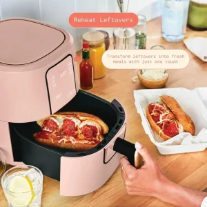 Stainless Steel 3.17gal Air Fryer, Double Knob Control, 60 Minute Timer, Pre-set French Fries, Pizza, Chicken, Fish, Toast Family Size Oven