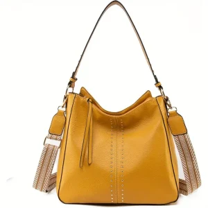 Custom Engraved Women'S Shoulder Handbag - Black Geometric Pattern with Golden-Tone Hardware, Zipper Closure & Lining, Trendy Crossbody Bag for Daily Commute & Casual Outings, Crossbody Purse, Elegant Accessory, Sturdy Construction
