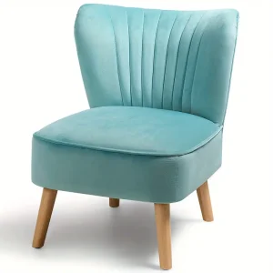 Bezseller Modern Oversized Accent Chair, 33.5'' Wide Seat Upholstered Big Reading Armchair with Wood Legs And 2 Pillows, Leisure Comfy Single Sofa Chair for Indoor, Living Room, Bedroom, Home, Office