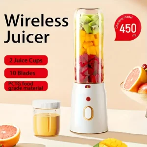 Magic Bullet Portable Blender MBPB50100FP - Cordless Handheld Blender with 36, 000 RPM Powerful Motor, Flamingo Pink & Black Design, Ergonomic Handle & One-Touch Operation, Compact for Smoothies, Ice Crushing, Travel, Camping, Parties - Battery-Powered N