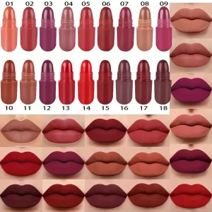 [Rose Lipstick] Long-Lasting Rose Smoke Powder Lipstick | Glossy Velvet Texture, Waterproof & Anti-Fouling, Shimmering Pink Shade | Perfect for Valentine's Day Gifts & Casual Attire
