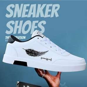 Men'S Breathable Mesh Sneakers with Thick Cushioned Sole - Low-Top Lace-Up Design, Durable PVC Outsole & Fabric Lining - Black/White Casual Shoes for Casual Attire, Breathable Shoes | Stylish Dad Shoes | Comfortable Fit