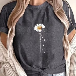 Women'S Pastel Pink to Yellow Gradient Long Sleeve T-Shirt - Soft Everyday Blouse, Machine Washable Round Neck Top for Spring/Fall Transitional Weather, Office, Lounge & Casual Outfits - Women'S Clothing, Ladies T Shirts, Spring Fall Apparel, Relaxed Fit