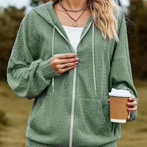 Women's Comfort -Lined Hoodie 3pcs Set - Casual Long Sleeve Heart Print, Machine Washable