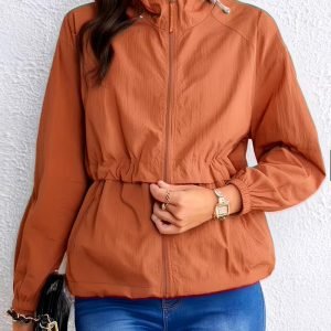 [Graphic Print Hoodie] Winter & Fall Graphic Print Waffle Hoodie - Drawstring Kangaroo Pocket Casual Hooded Sweatshirt - Women's Clothing
