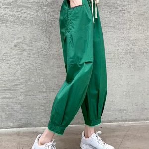[Stylish High-Waisted Pants] High-Waisted Wide-Leg Pants for Women | Non-See-Through Trousers with Button Closure, All-Season Formal & Everyday Pants - Office, Party, Casual Outfits - Easy-care Non-stretchy Bottoms, Stylish Trousers