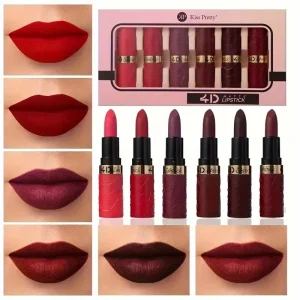 Lipstick Crayon, Matte Finish High Pigmented Lipstick Pen, Oblique Shape Nude Cameo Brown Lipstick  12 Colors  Valentine's Day Gifts
