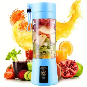Portable Blender with Juice Container & Connectable Design - Blending for Smoothies/Shakes, Lightweight Plastic Mixing Cup, Compatible with Smartphones/Apps for party Drinks, On-the-Go Nutrition - Ideal for, Travel, Gym Use -