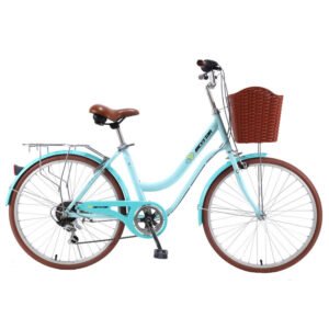 28 Inch Vintage Decorative Bicycle With Flowers Lady Bicycle 26 Basket