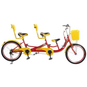 2 Wheels For2 3 Person Surrey Bikes tandem Pedal Bicycle Family Baby 2 Seater Beach Bike Power Steering Rack for Lithium Ion