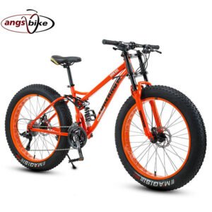 Best Selling Full Suspension Double Disc Brake Snow Bicycle 26inch Fat Bike Cross-country